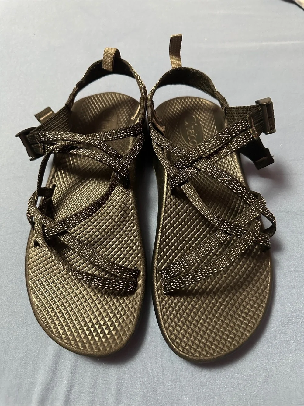 Chaco ZX2 Kids 6 Hugs & Kisses Sandals Fits Womens 7.5 8 Double Strap Toe Loop